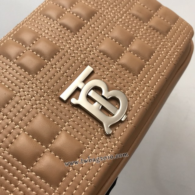 Burberry專門店新款羊皮小號TB蘿拉包 巴寶莉絎縫品牌格紋鏈條單肩挎背女包 yxb1541
